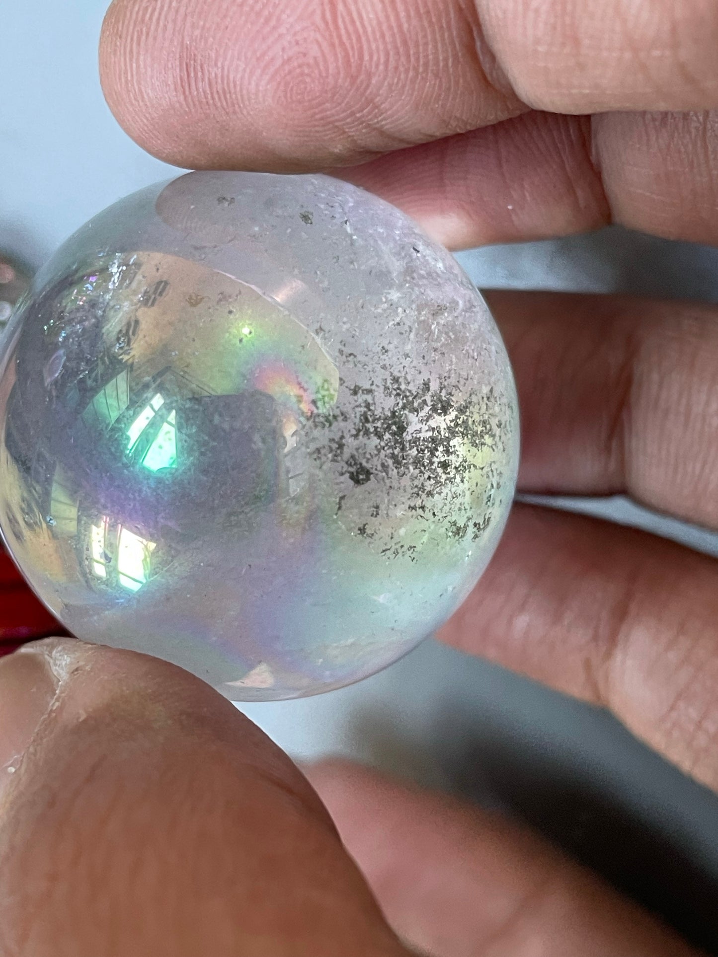Angel Aura Quartz Crystal Gemstone Sphere - Medium(1)