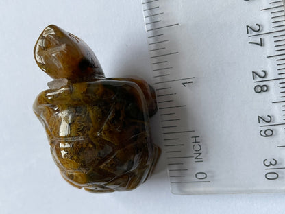 Agate Gemstone Crystal Turtle Animal Carving Small