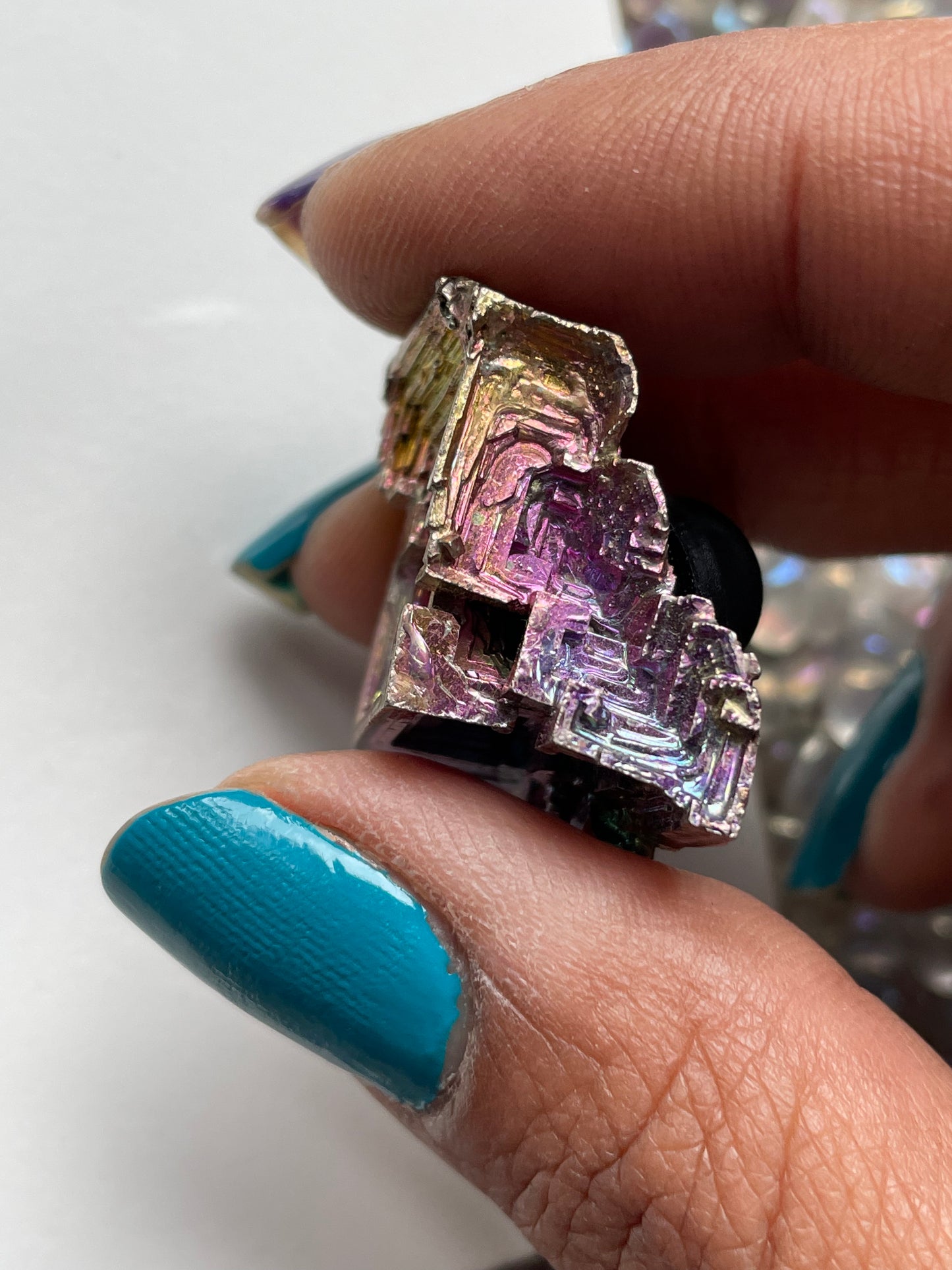 Bismuth Crystal Metal Art Lapel Pin (2)