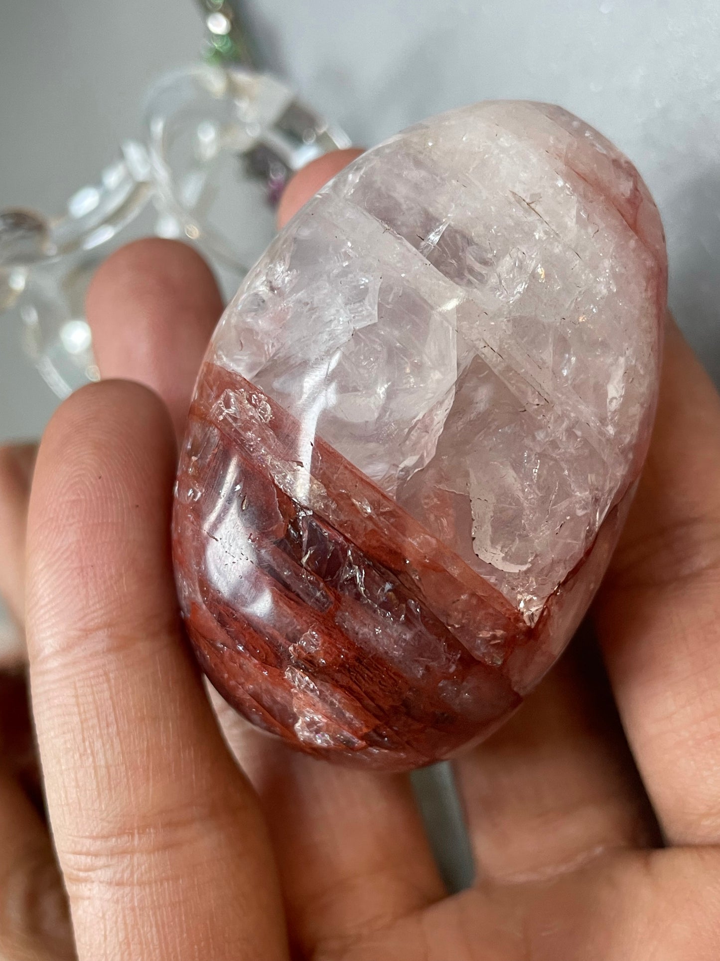 Fire Quartz - Crystal Gemstone Jellybean Egg - S (2A)