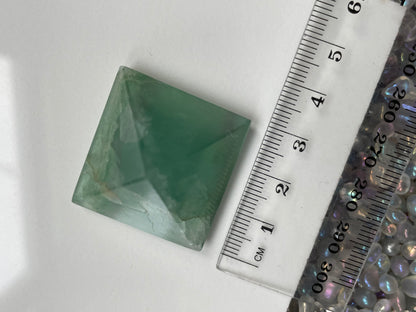 Green Fluorite Crystal Gemstone Pyramid Carving (1)