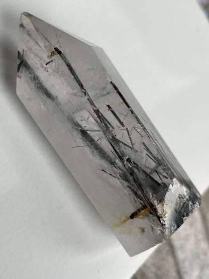 Black Tourmaline Quartz Crystal Gemstone Tower Point (1)