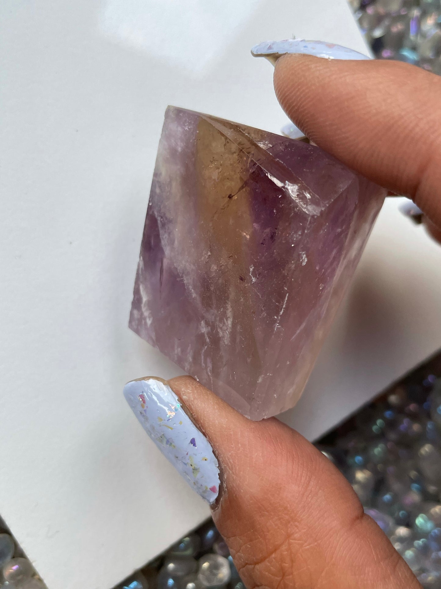 Ametrine Faceted Mini Freeform Crystal Gemstone (2)