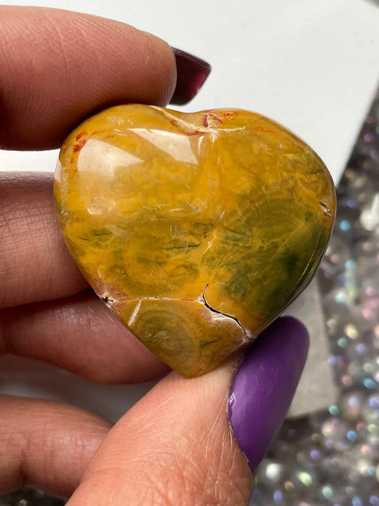 Ocean Jasper Gemstone Crystal Heart Small (6)