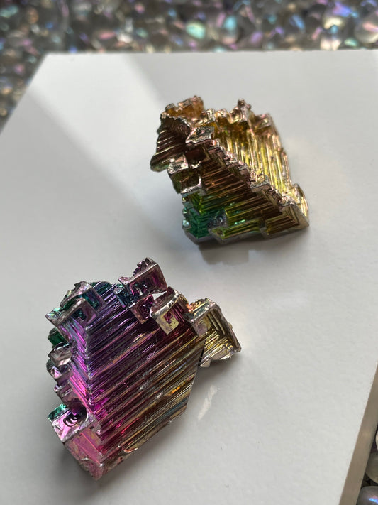 Bismuth Crystal Specimen - (1) Set of Two