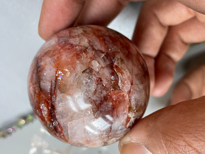 Fire Quartz - Crystal Gemstone Sphere - SM (4)