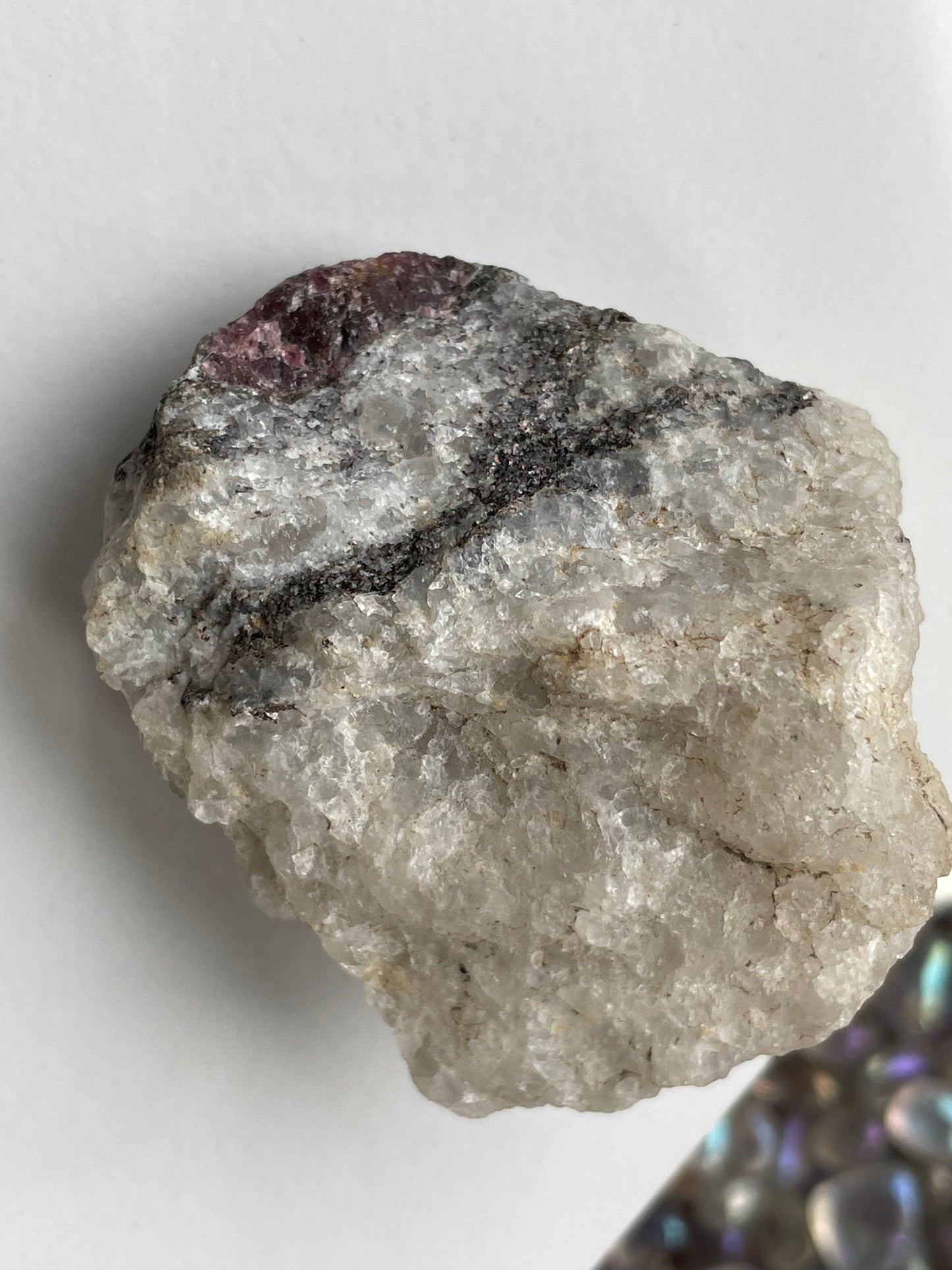 Garnet Quartz Crystal Gemstone Rough Specimen