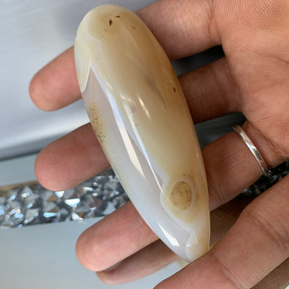 Dendritic Agate Crystal Gemstone Massage Wand — Self-care Tool - Small