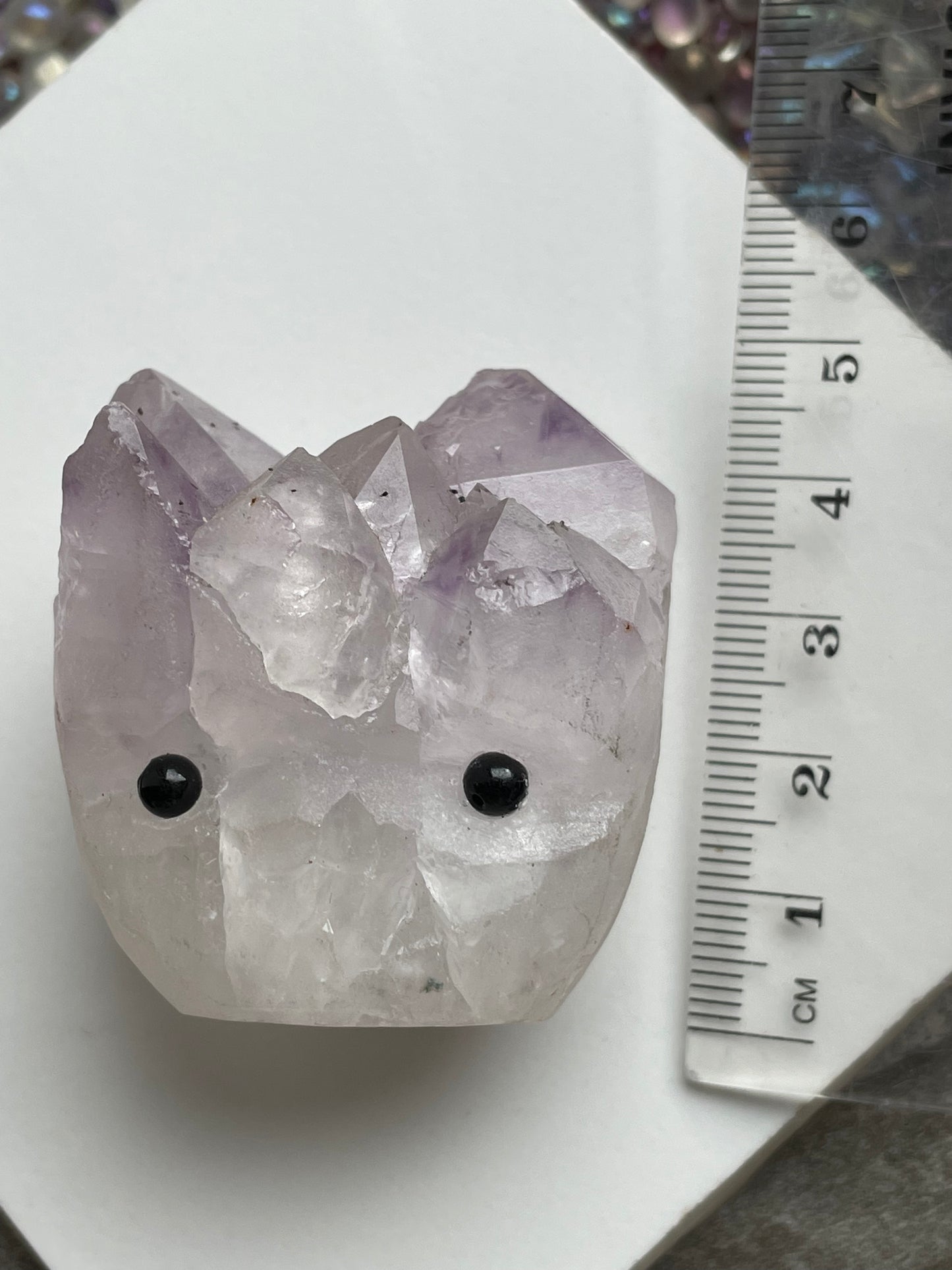Amethyst Crystal Gemstone Mini Hedgehog Cluster (C)
