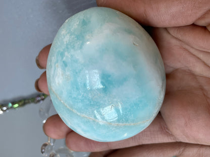 Caribbean Calcite Aragonite Crystal Gemstone Egg (2)