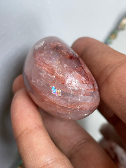Fire Quartz - Crystal Gemstone Jellybean Egg - S (1A)