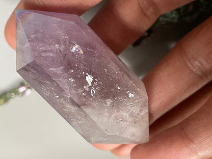 Amethyst Aura Gemstone Crystal Double Terminated Point (1)