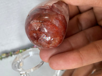 Fire Quartz - Crystal Gemstone Jellybean Egg - S (2A)