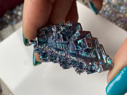 Blue Purple Bismuth Crystal Specimen - (1)