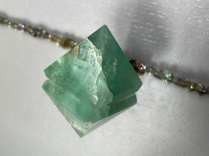 Green Fluorite Crystal Gemstone Pyramid Carving (1)