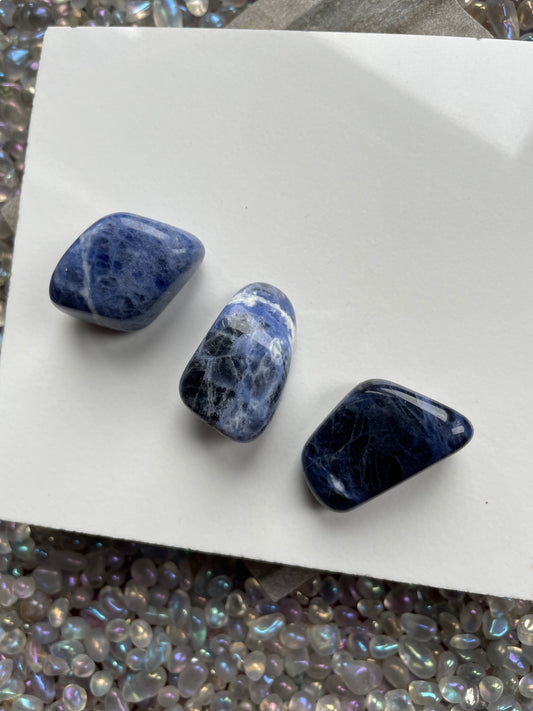 Sodalite Grade A Tumbled Gemstone Crystal - Small